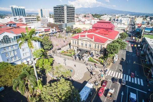 Vista panorámica de la Plaza de la Cultura en San José. Costa Rica - Banco Interamericano de Desarrollo - BID